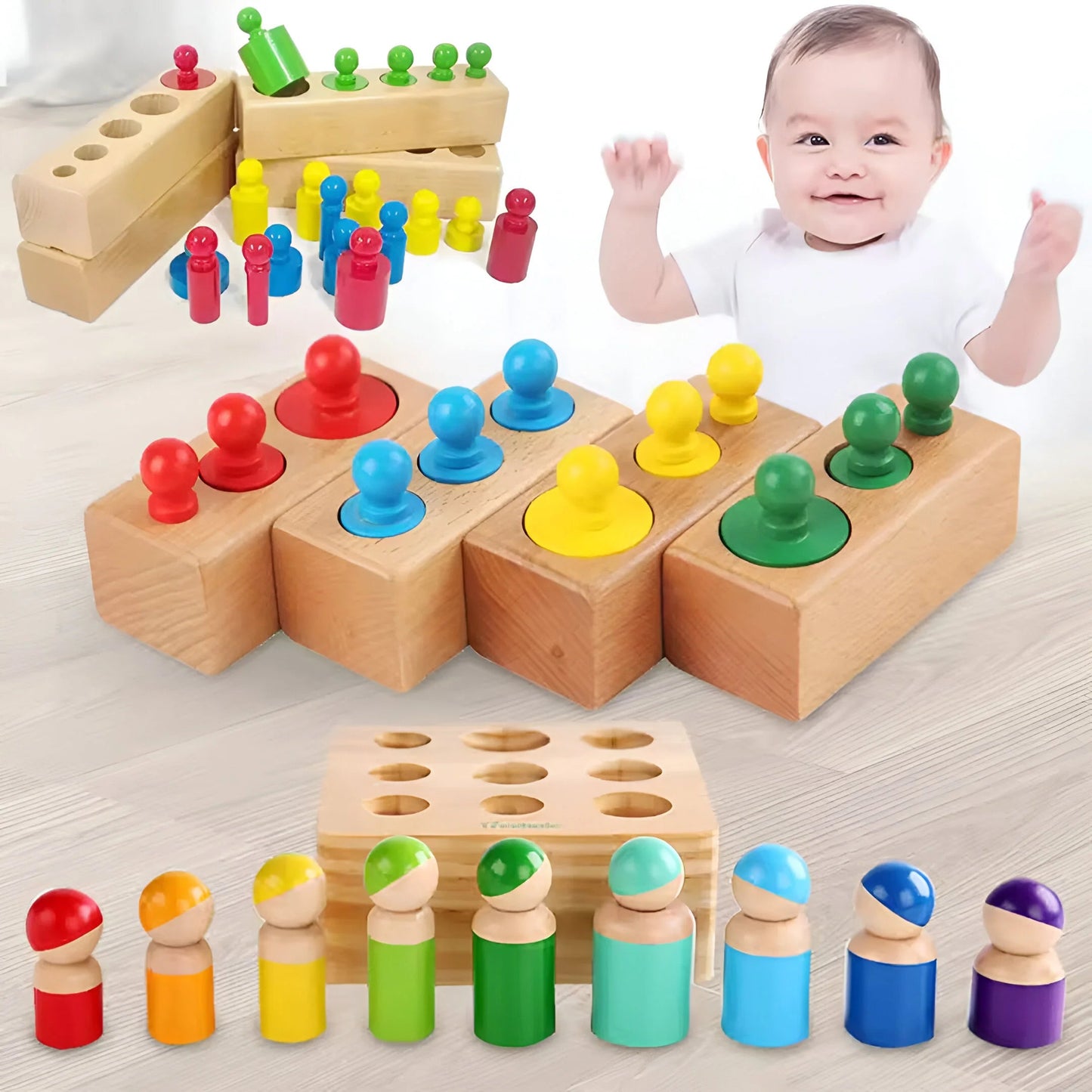 Cylinder Magic – Discover colors & sizes playfully