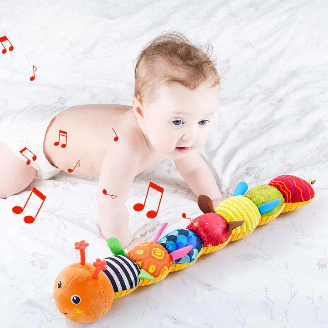 Sensory Caterpillar – Plush rattle with music function