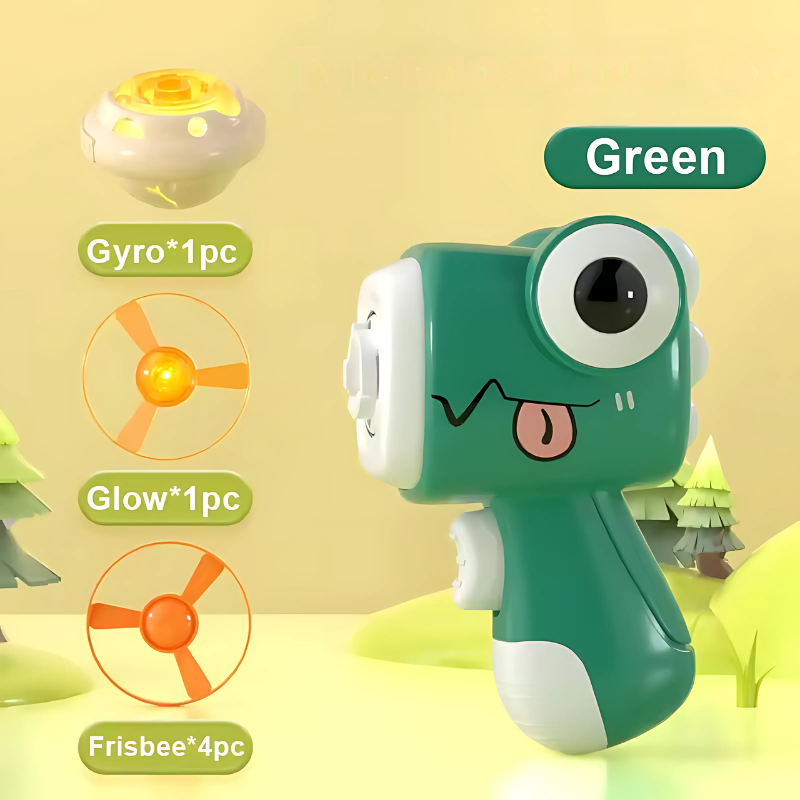 2-in-1 Dino Twister Frisbee Shooter