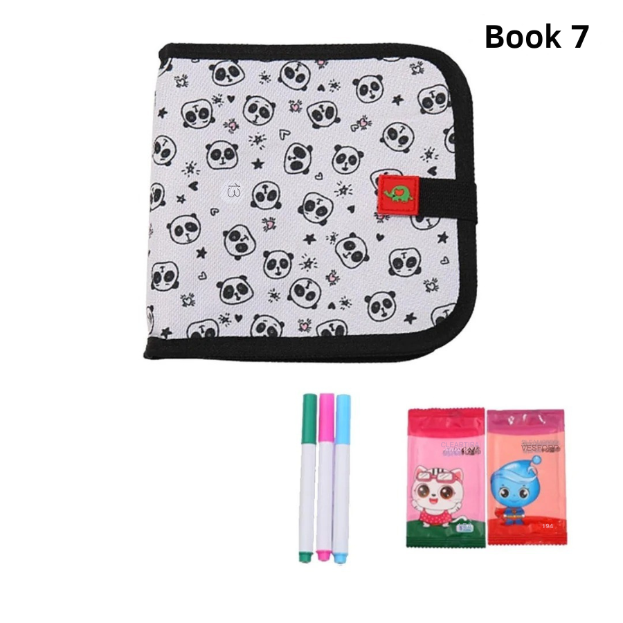 Reusable coloring book for children