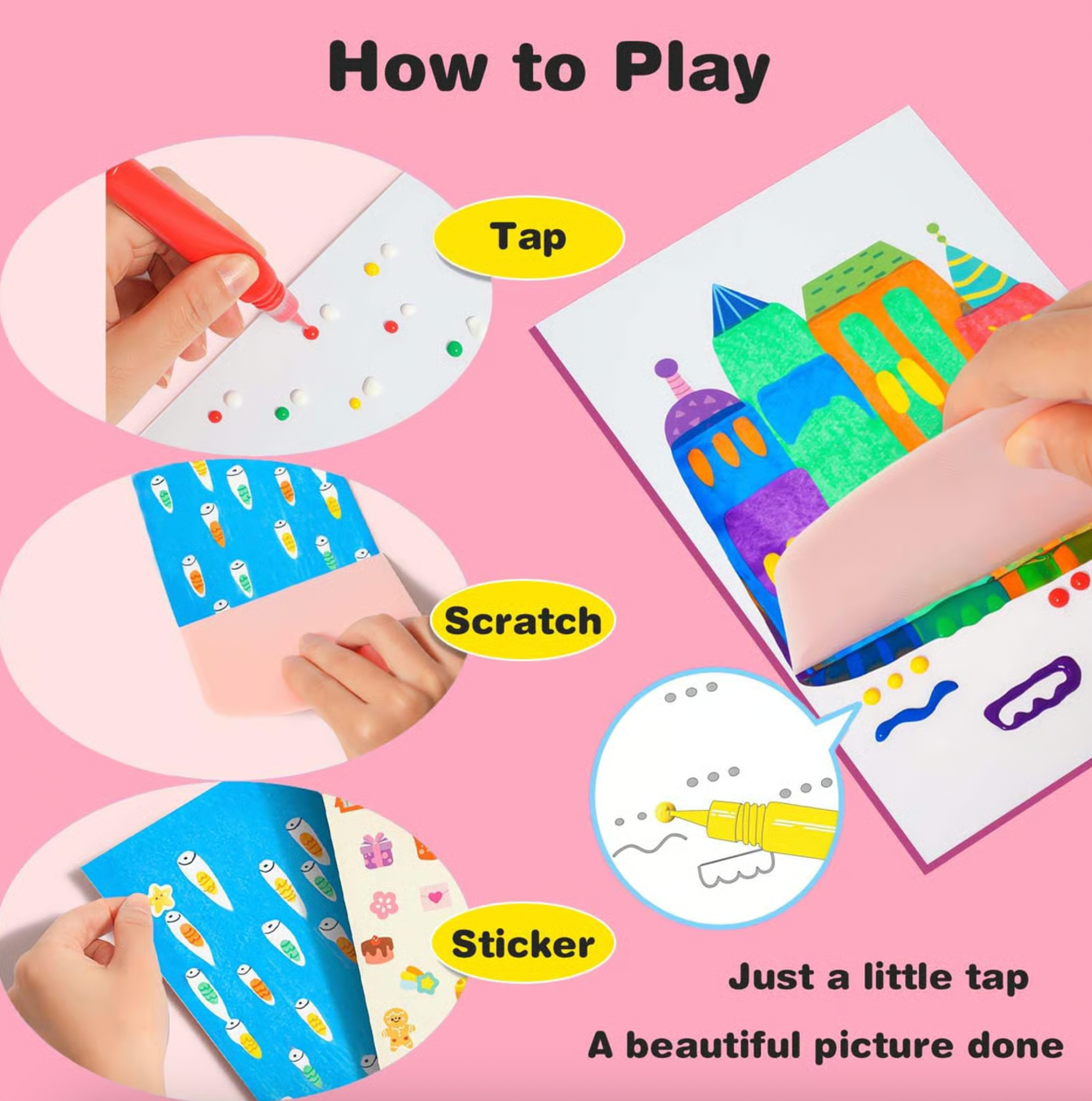 DIY Rainbow Scratch Painting