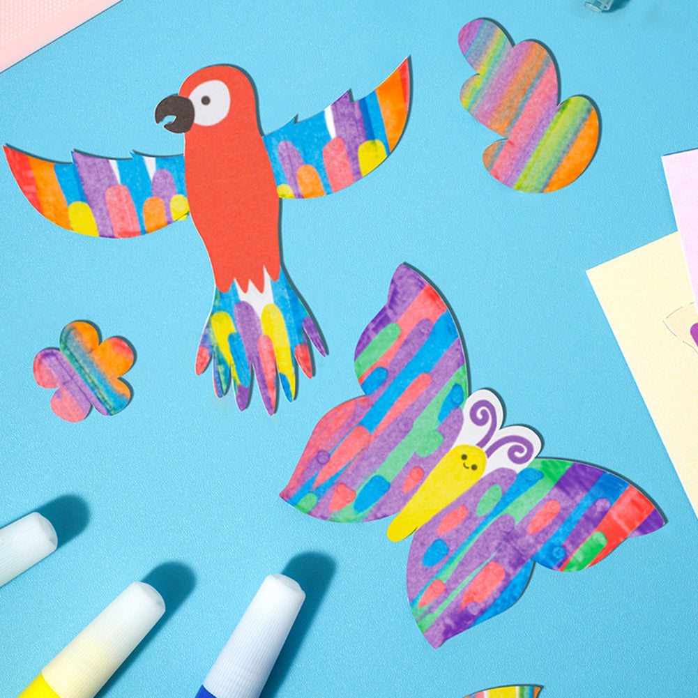 DIY Rainbow Scratch Painting