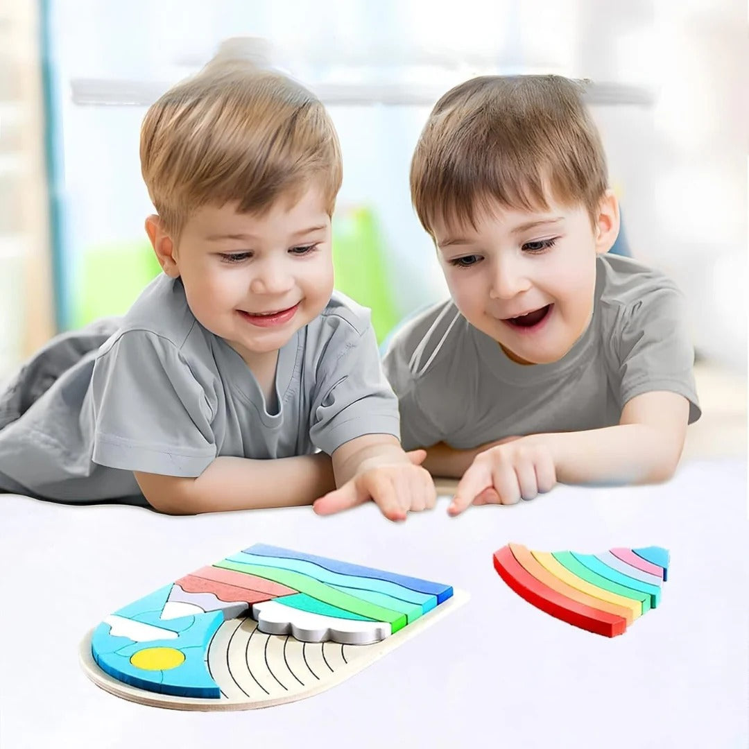 Colorful rainbow building blocks