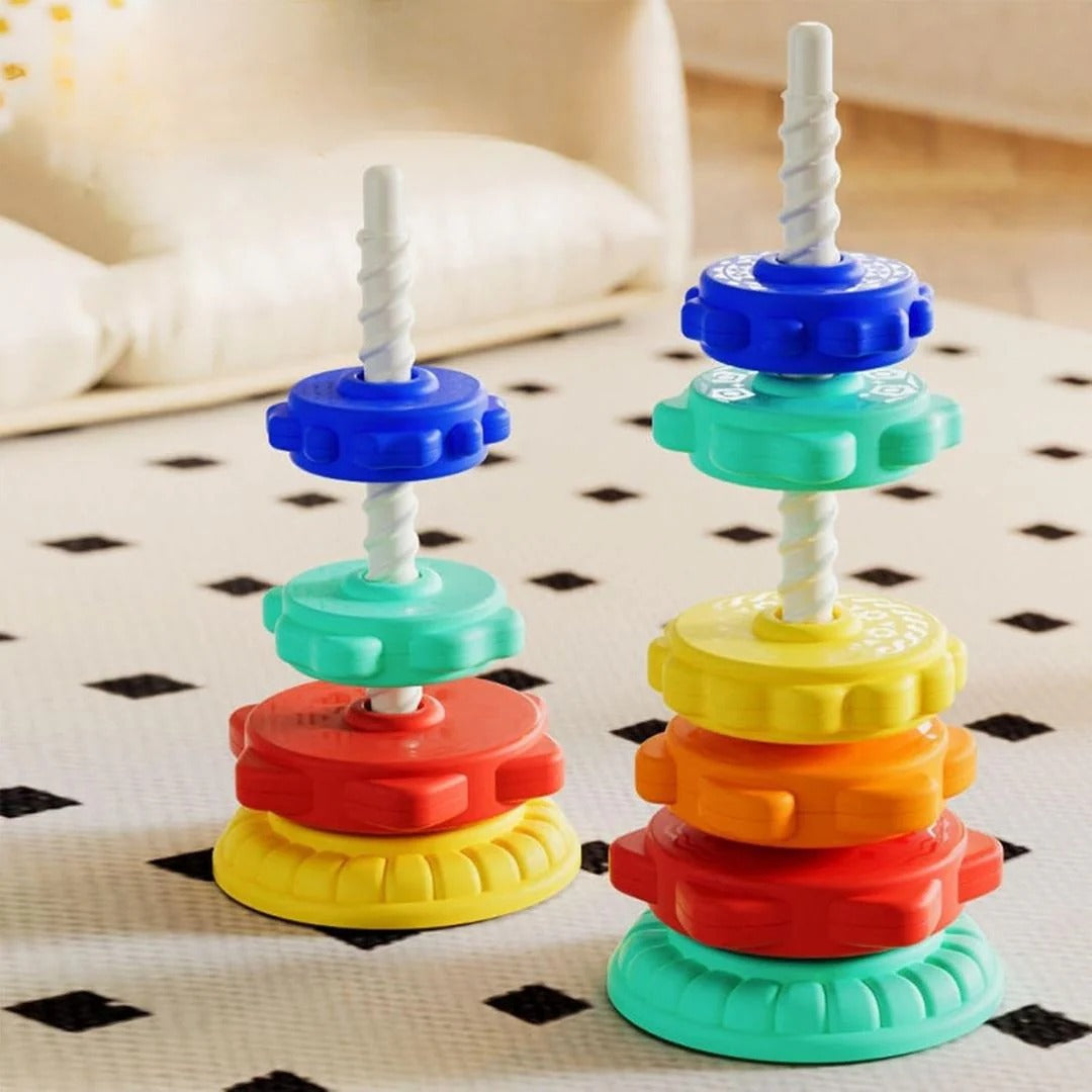 Rainbow toy tower