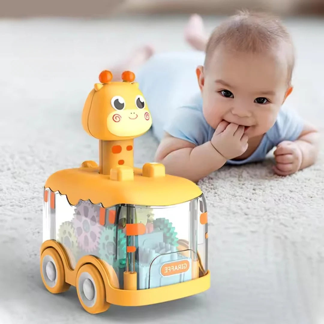 Transparent gear car for racing fun