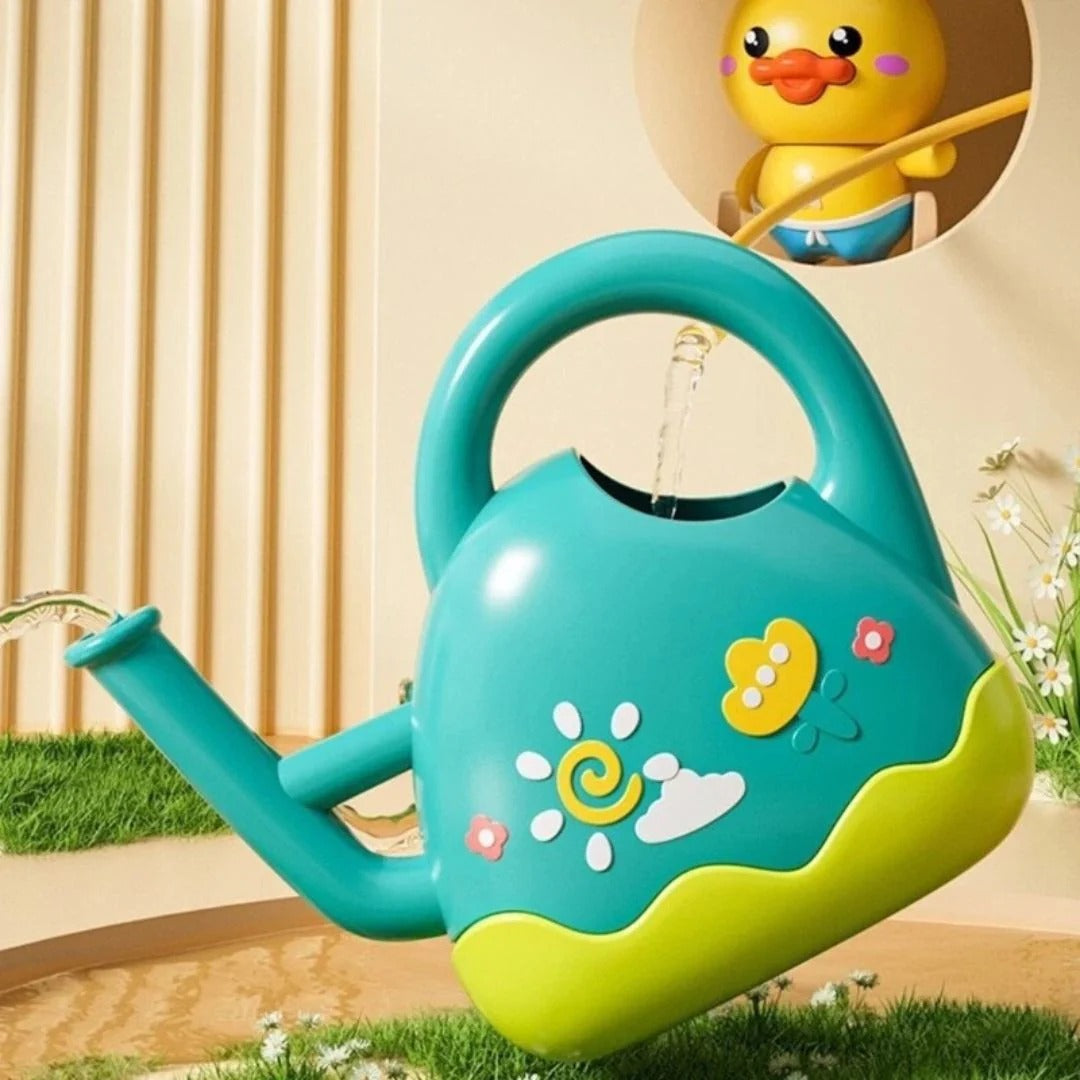 Flower bath toys with watering can