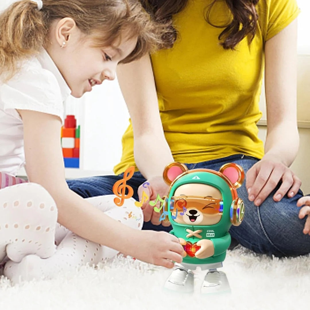 Interactive dancing bear with music and moves