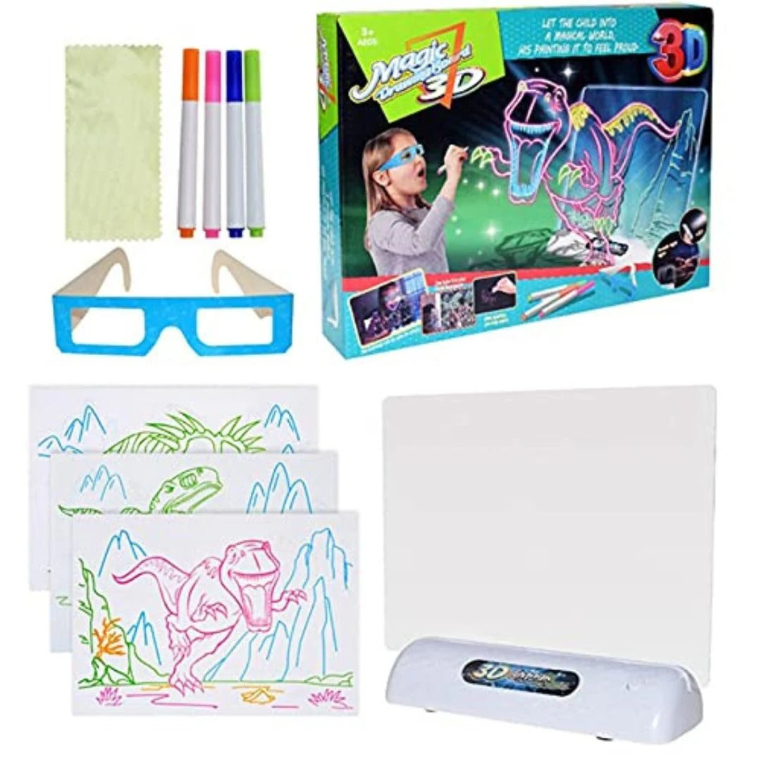 Light-up 3D drawing board
