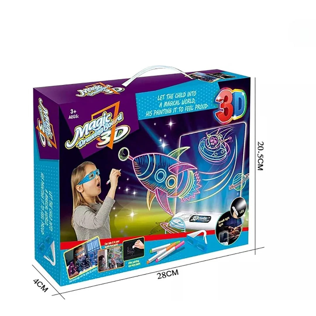 Light-up 3D drawing board