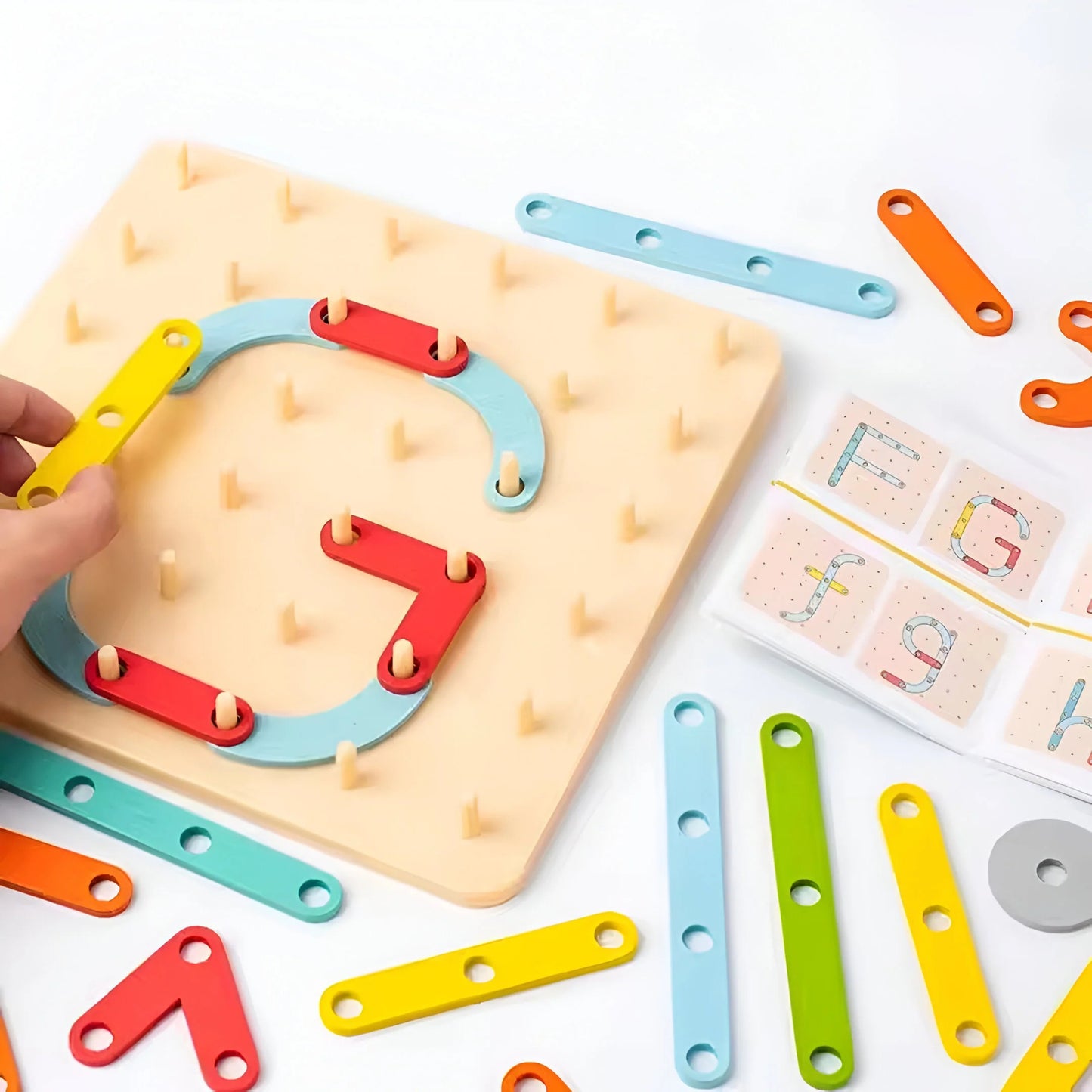 Creative Montessori wooden puzzle with hammer