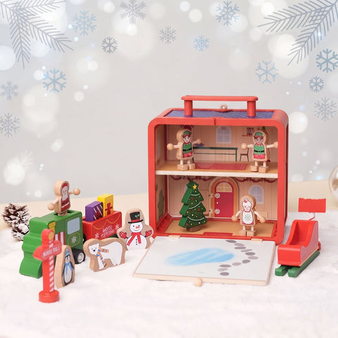 SantaHouse - Wooden Christmas Dollhouse