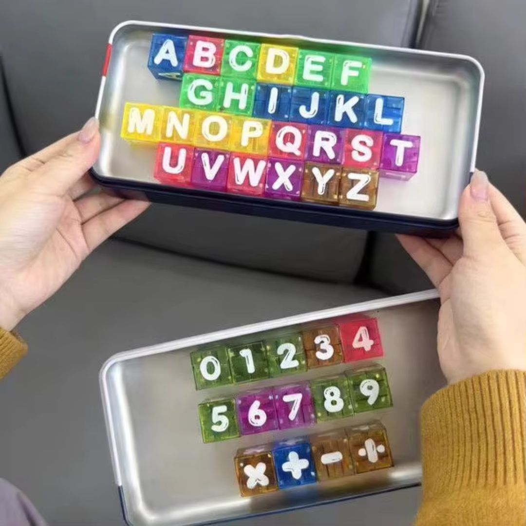 LearnCubes - Magnetic Letters & Numbers Learning Set for Kids