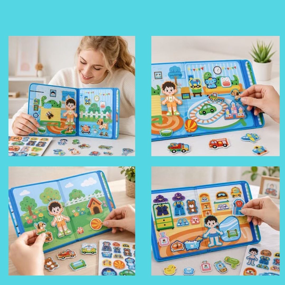MagnaBook - Magnetic Quiet Activity Book for Kids