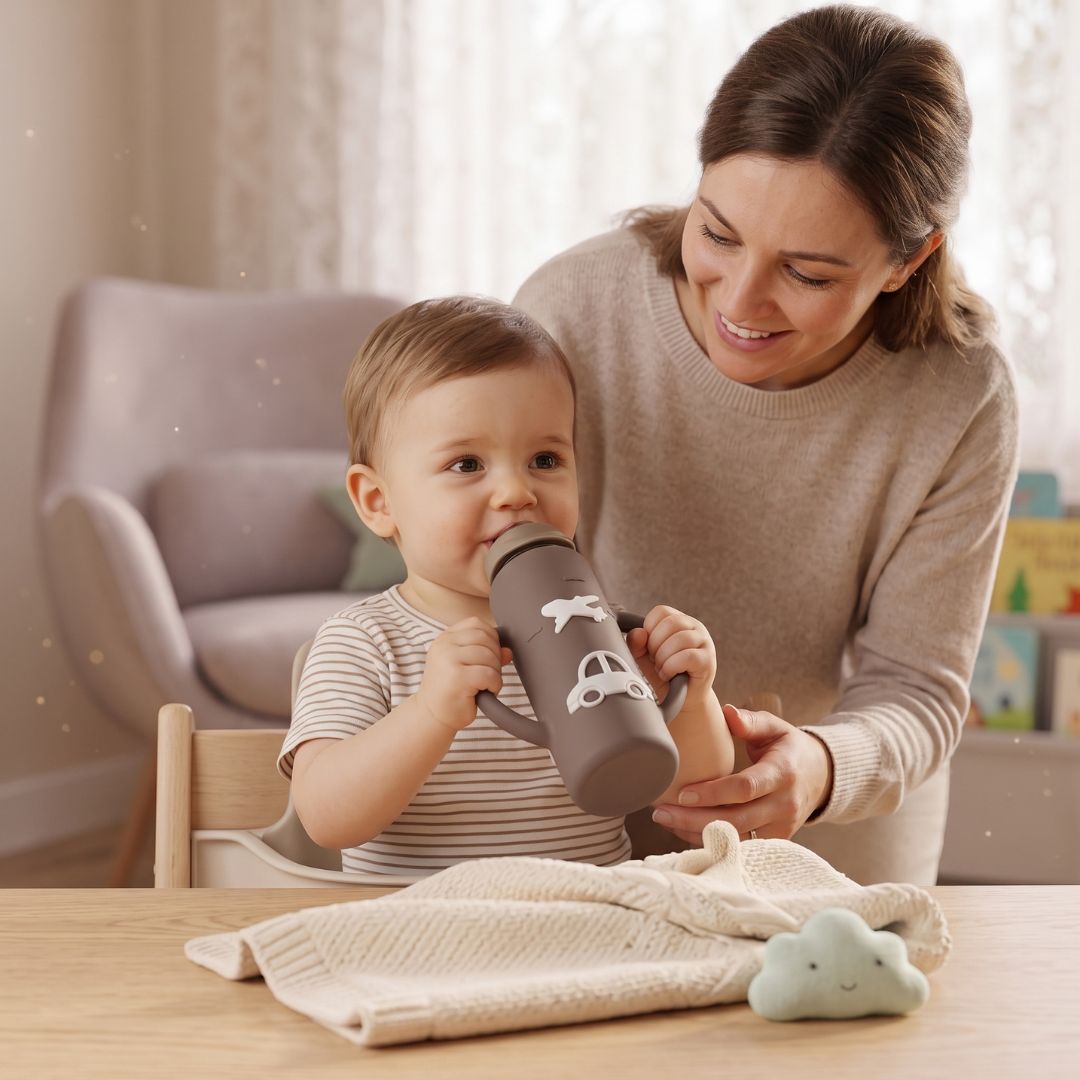 GripSip - Easy-Hold Glass Baby Bottle for Kids