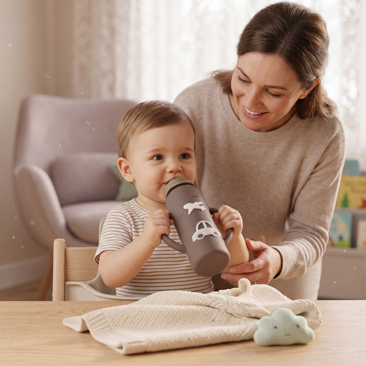 GripSip - Easy-Hold Glass Baby Bottle for Kids