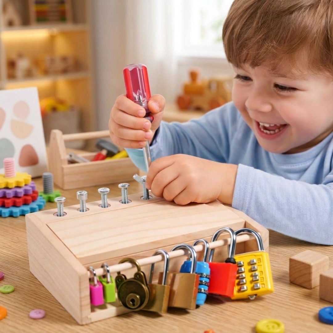 ToolMaster - Montessori Lock & Screw Activity Board