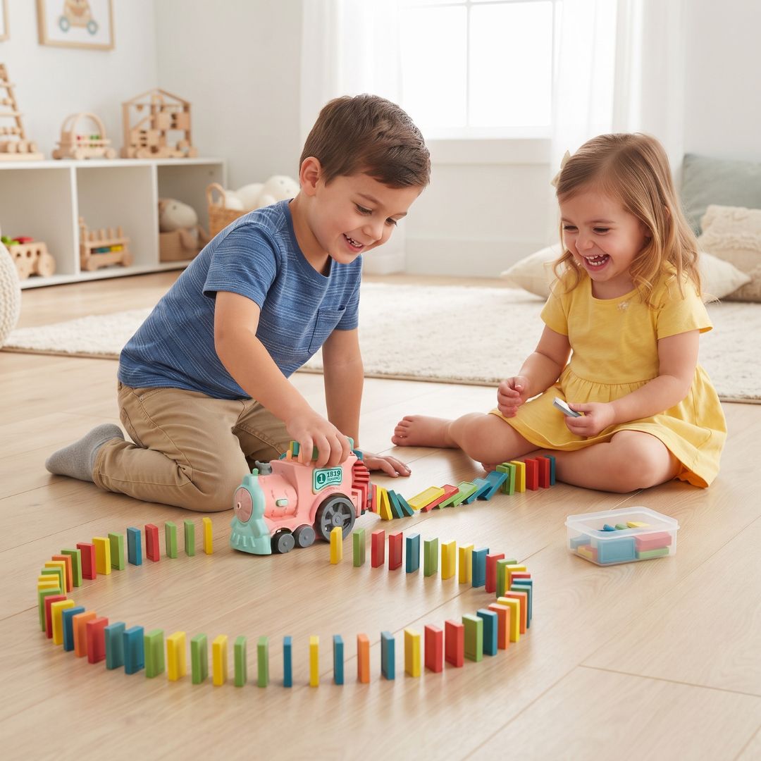 DominoExpress - Self-Laying Domino Train