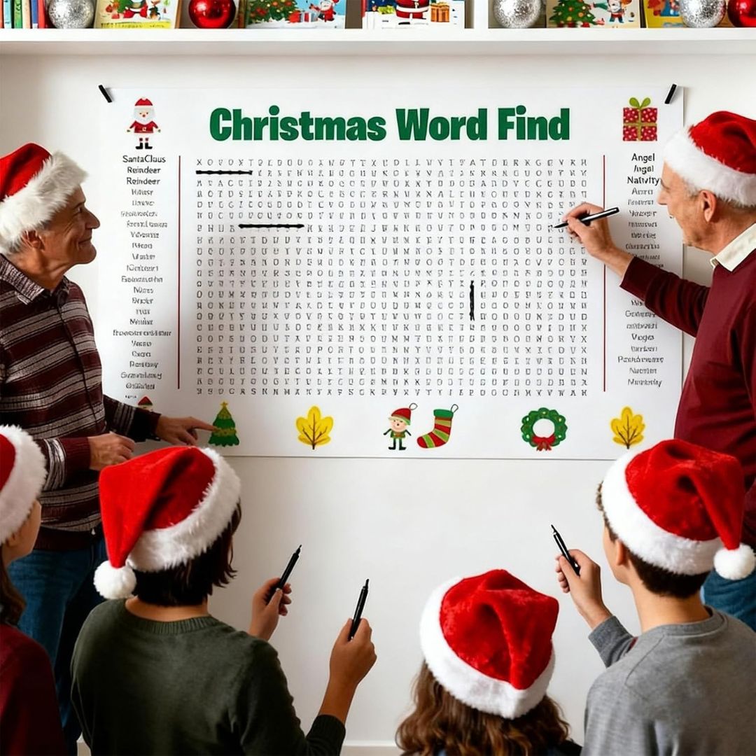 MerrySearch - Giant Christmas Word Search Poster