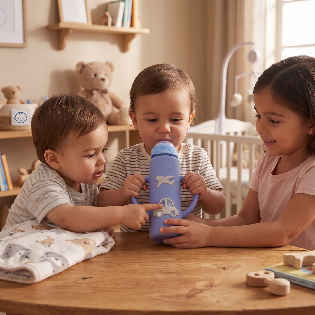 GripSip - Easy-Hold Glass Baby Bottle for Kids