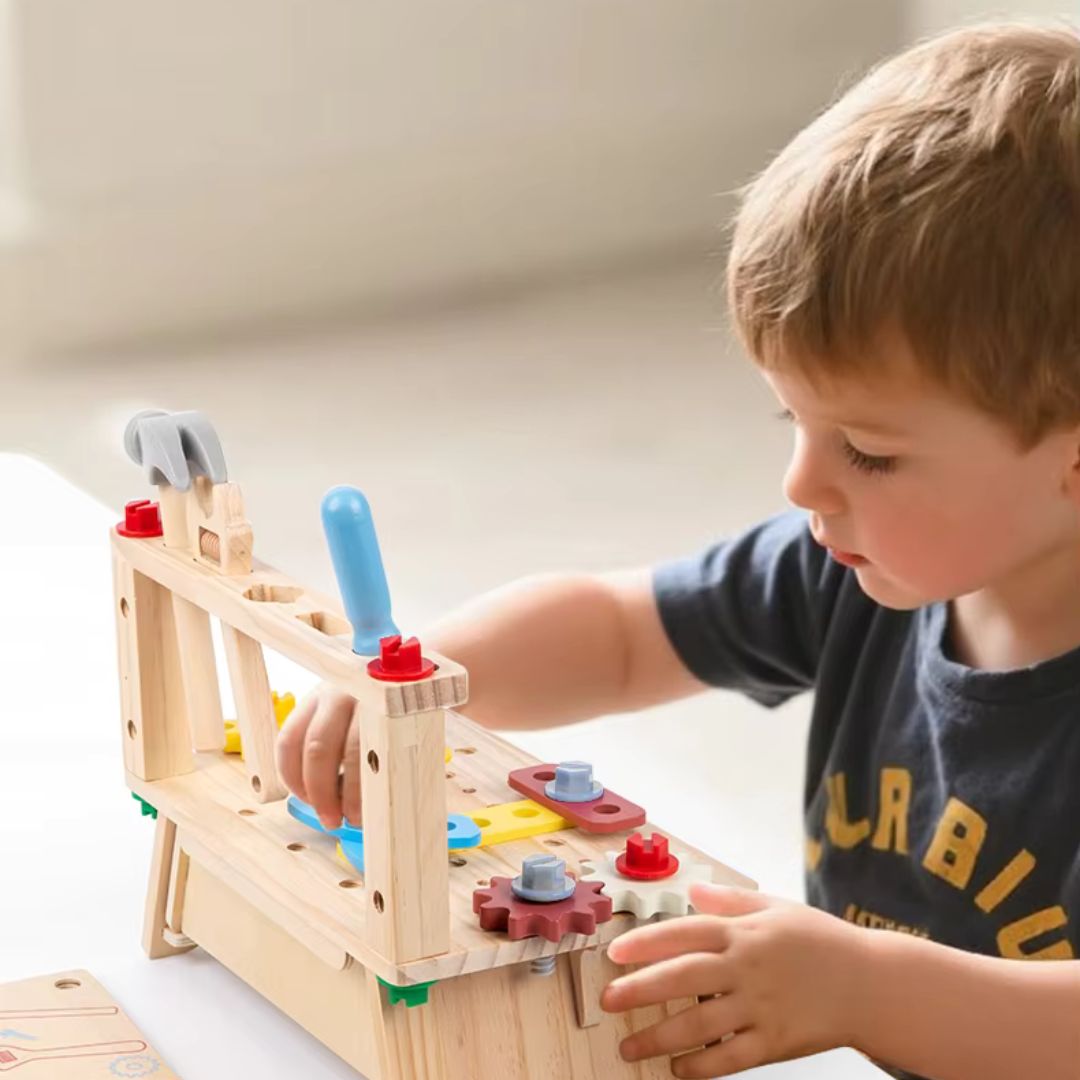 BuildBuddy - Kids’ Wooden Tool & Workbench Set