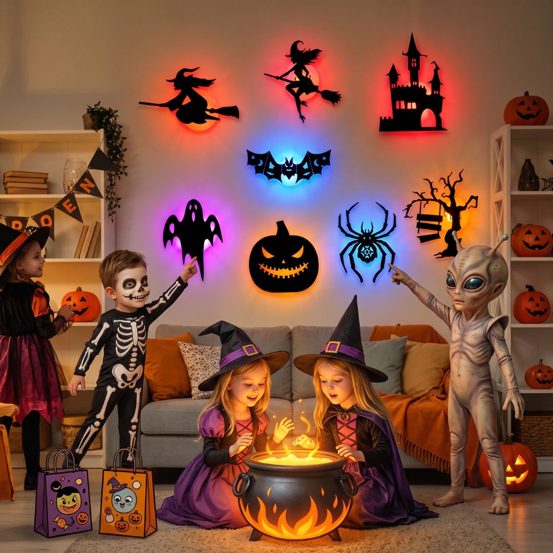 SpookyWalls - 3D Halloween Wall Decorations for Kids