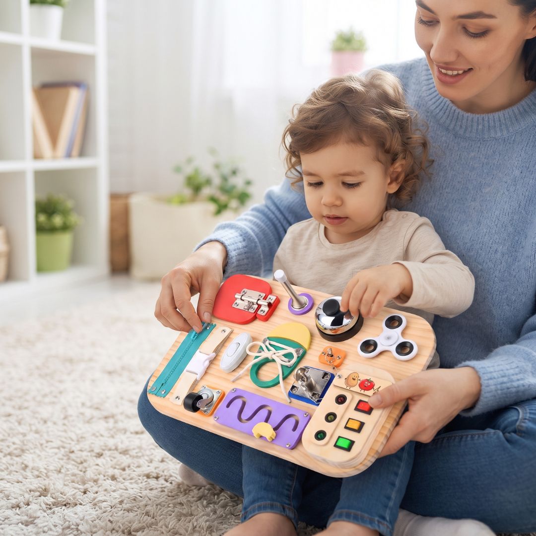 BusyBuddy - Montessori Wooden Activity Board