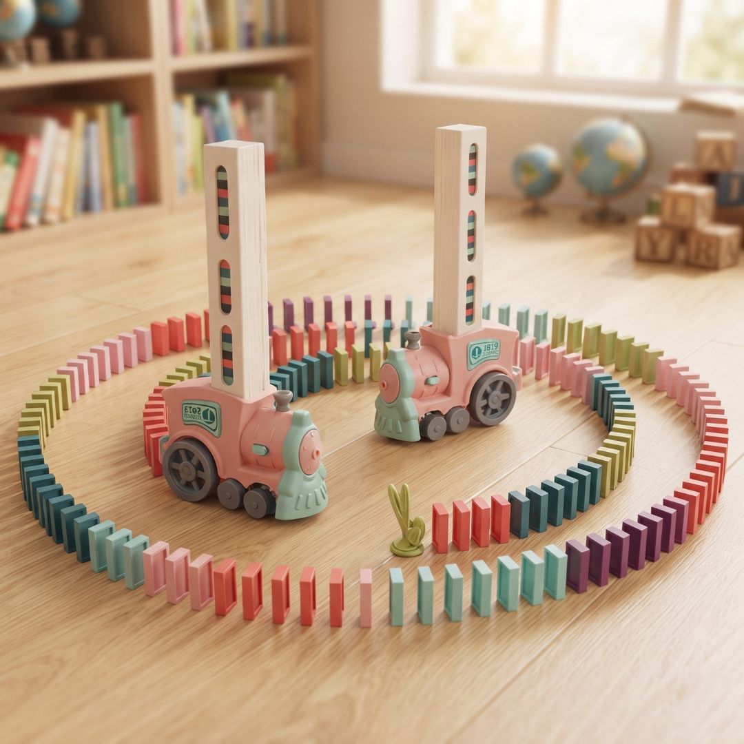 DominoExpress - Self-Laying Domino Train