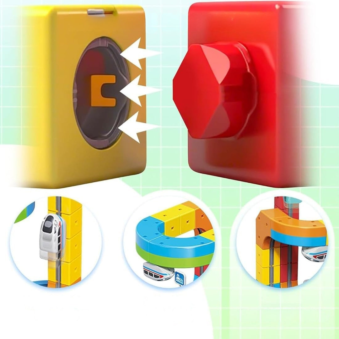 3D Train & Car Race Track for Kids