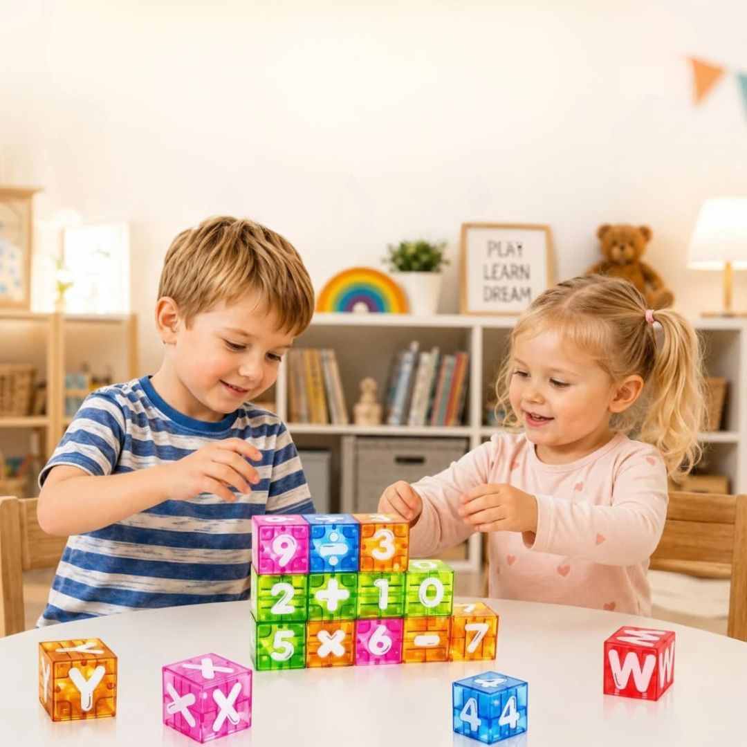 LearnCubes - Magnetic Letters & Numbers Learning Set for Kids