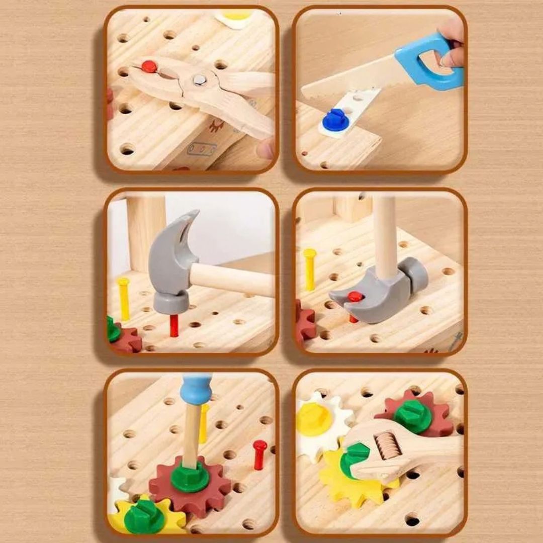 BuildBuddy - Kids’ Wooden Tool & Workbench Set
