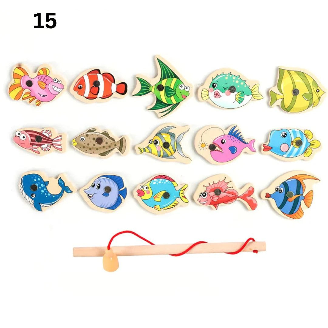 Montessori Wooden Fishing Game For Children