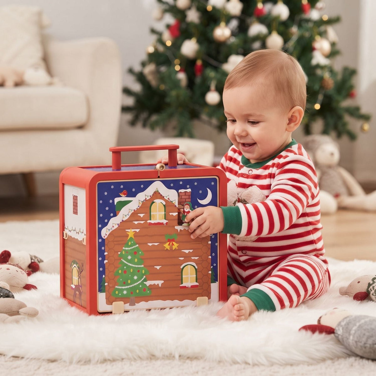 SantaHouse - Wooden Christmas Dollhouse
