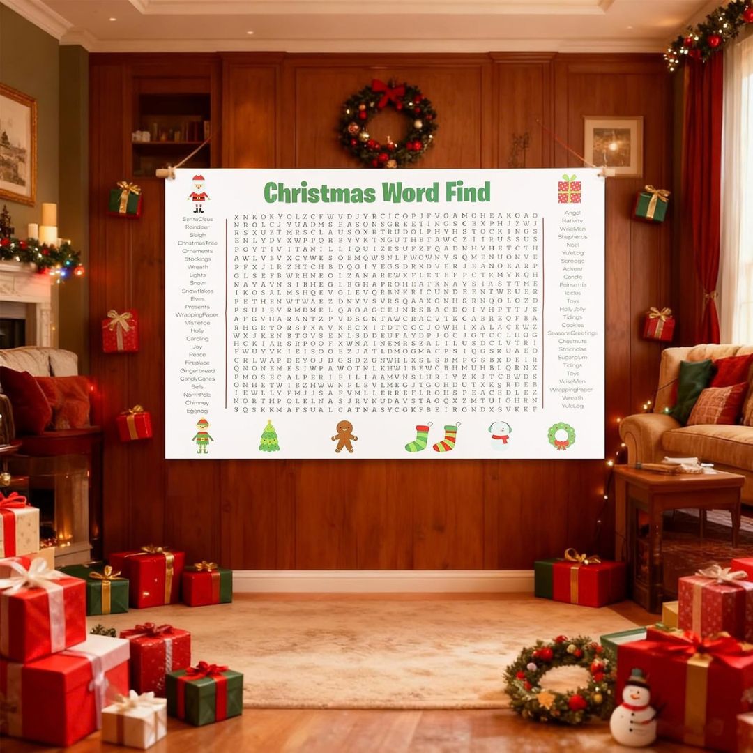 MerrySearch - Giant Christmas Word Search Poster