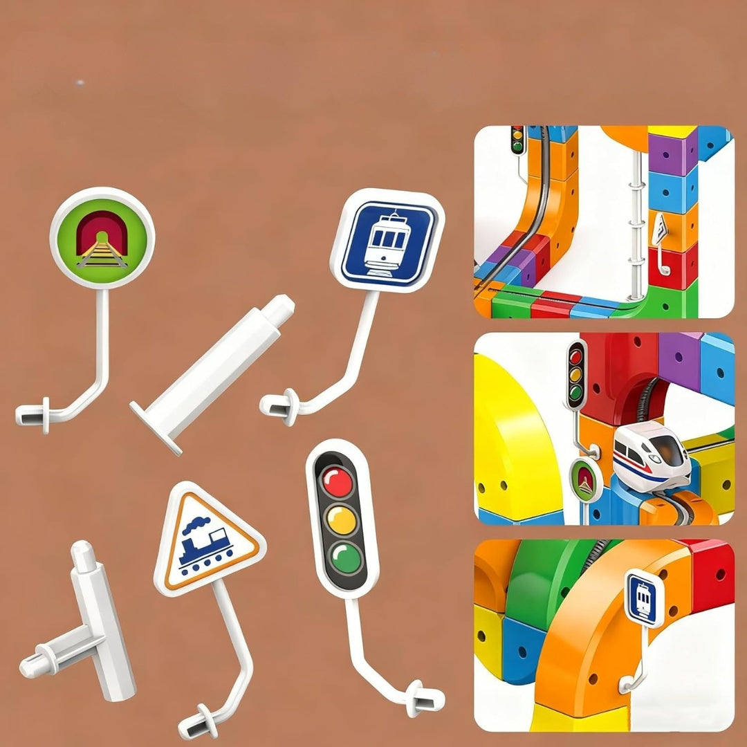 3D Train & Car Race Track for Kids