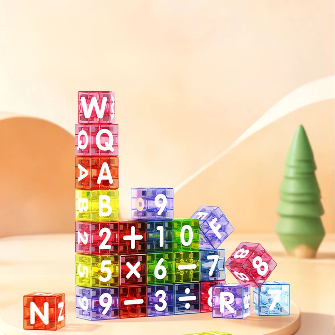 LearnCubes - Magnetic Letters & Numbers Learning Set for Kids