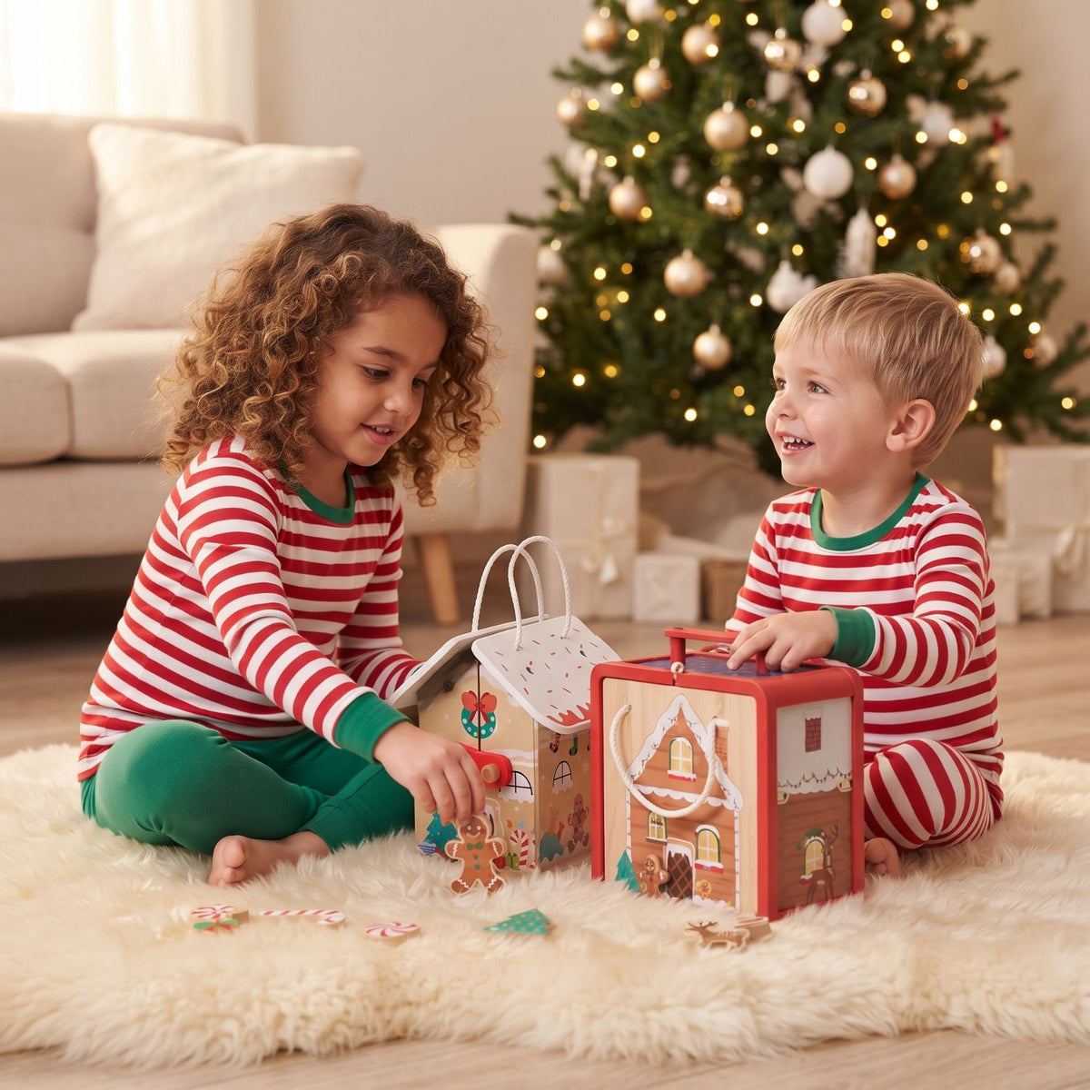 SantaHouse - Wooden Christmas Dollhouse