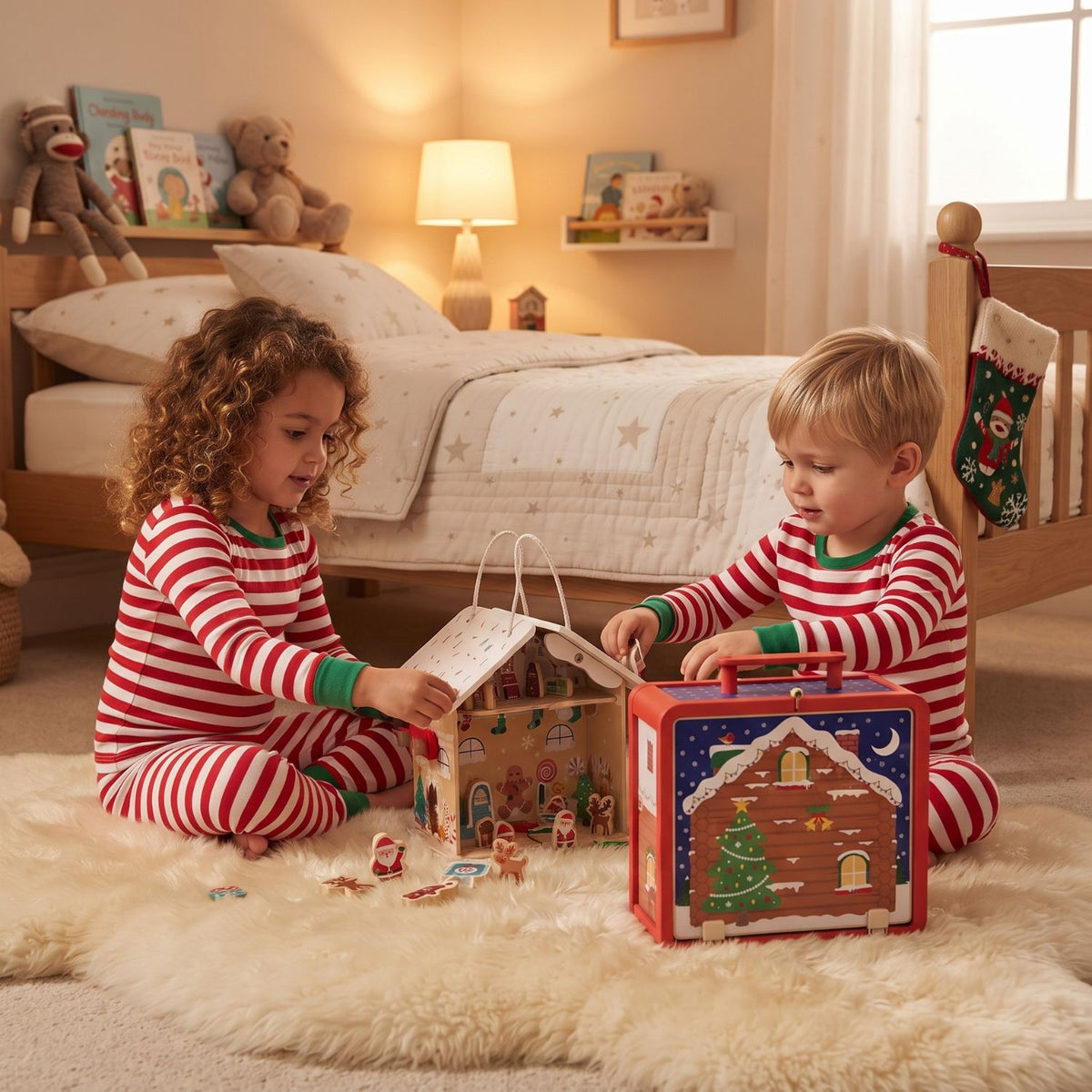 SantaHouse - Wooden Christmas Dollhouse