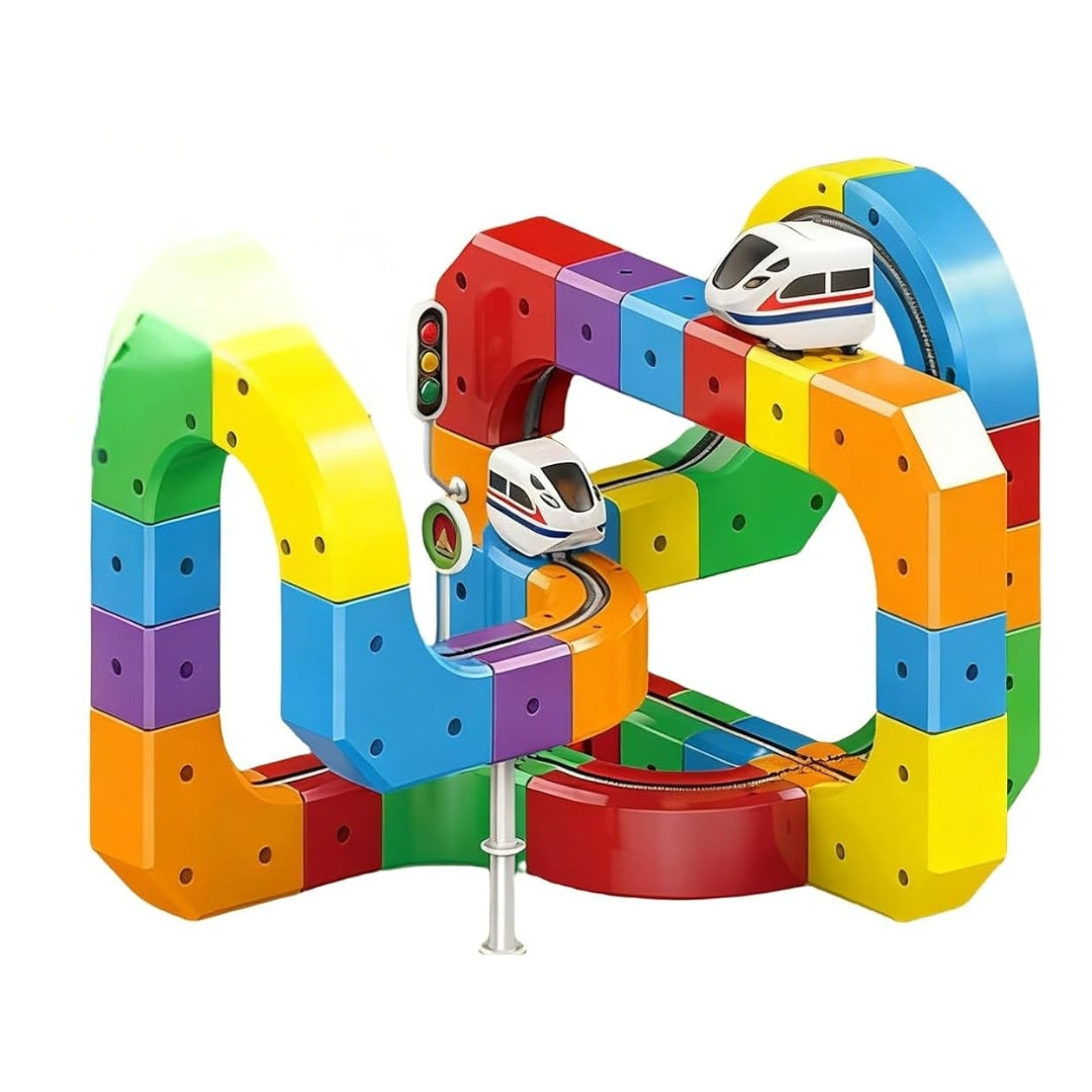 3D Train & Car Race Track for Kids