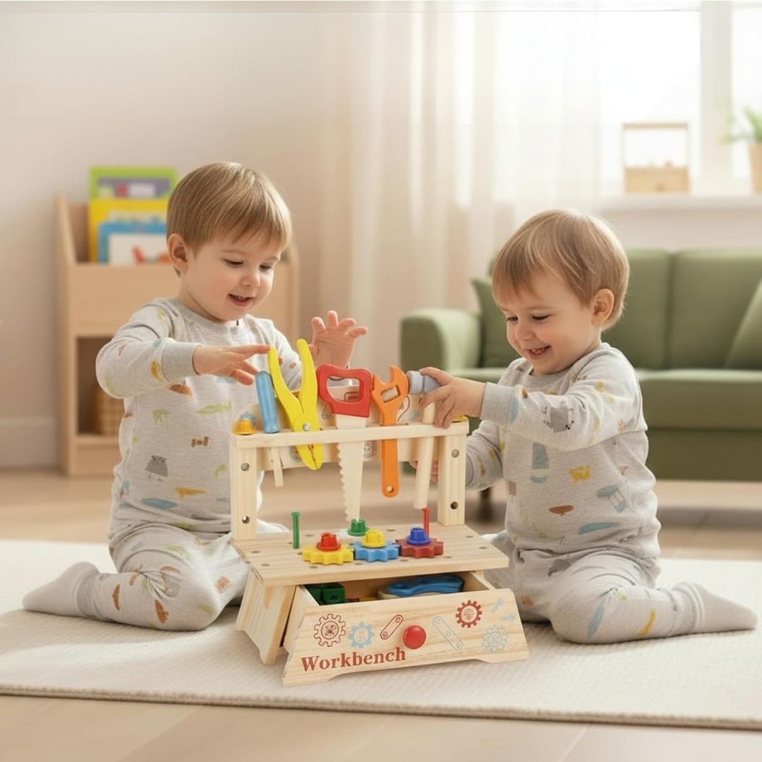 BuildBuddy - Kids’ Wooden Tool & Workbench Set