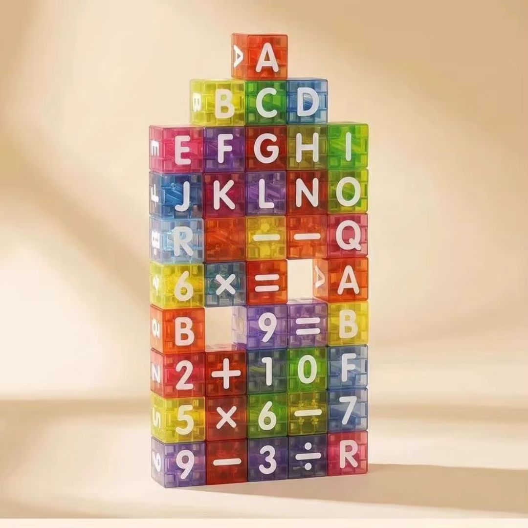 LearnCubes - Magnetic Letters & Numbers Learning Set for Kids