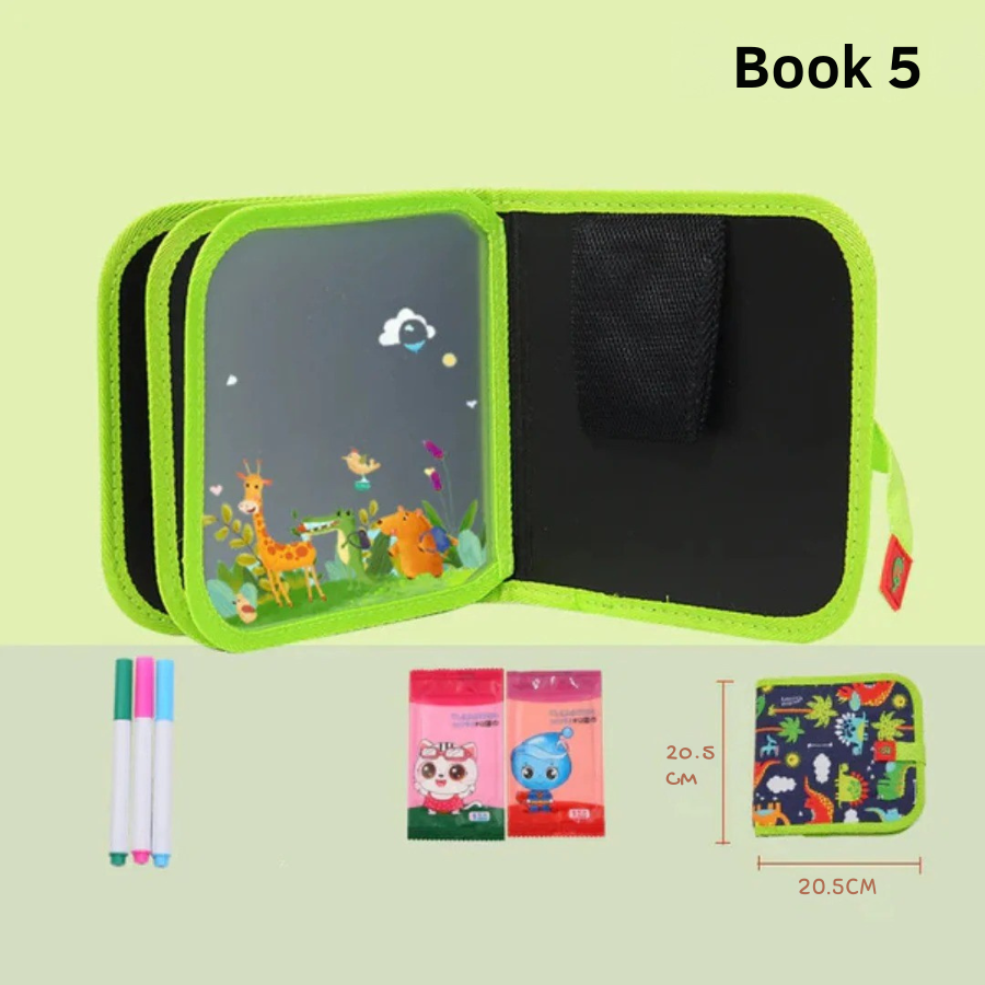 Reusable coloring book for children