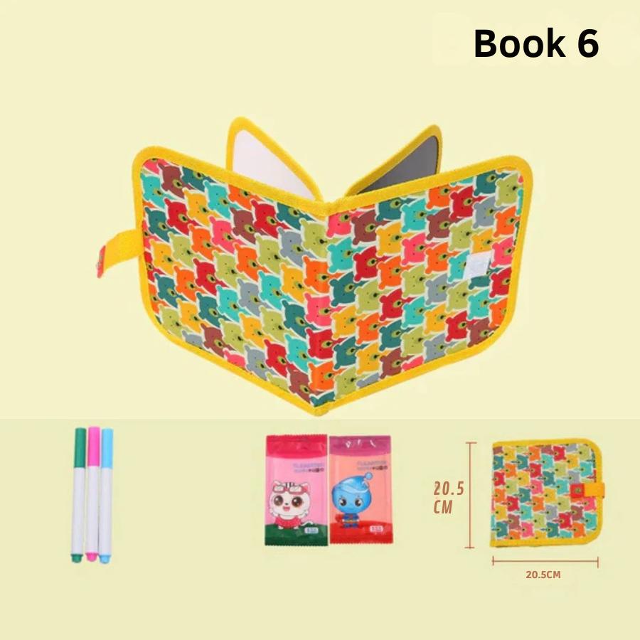 Reusable coloring book for children