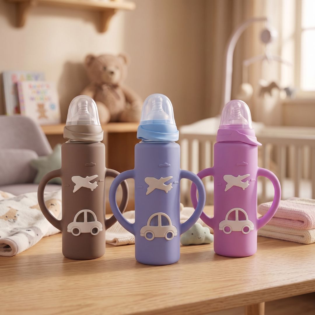 GripSip - Easy-Hold Glass Baby Bottle for Kids