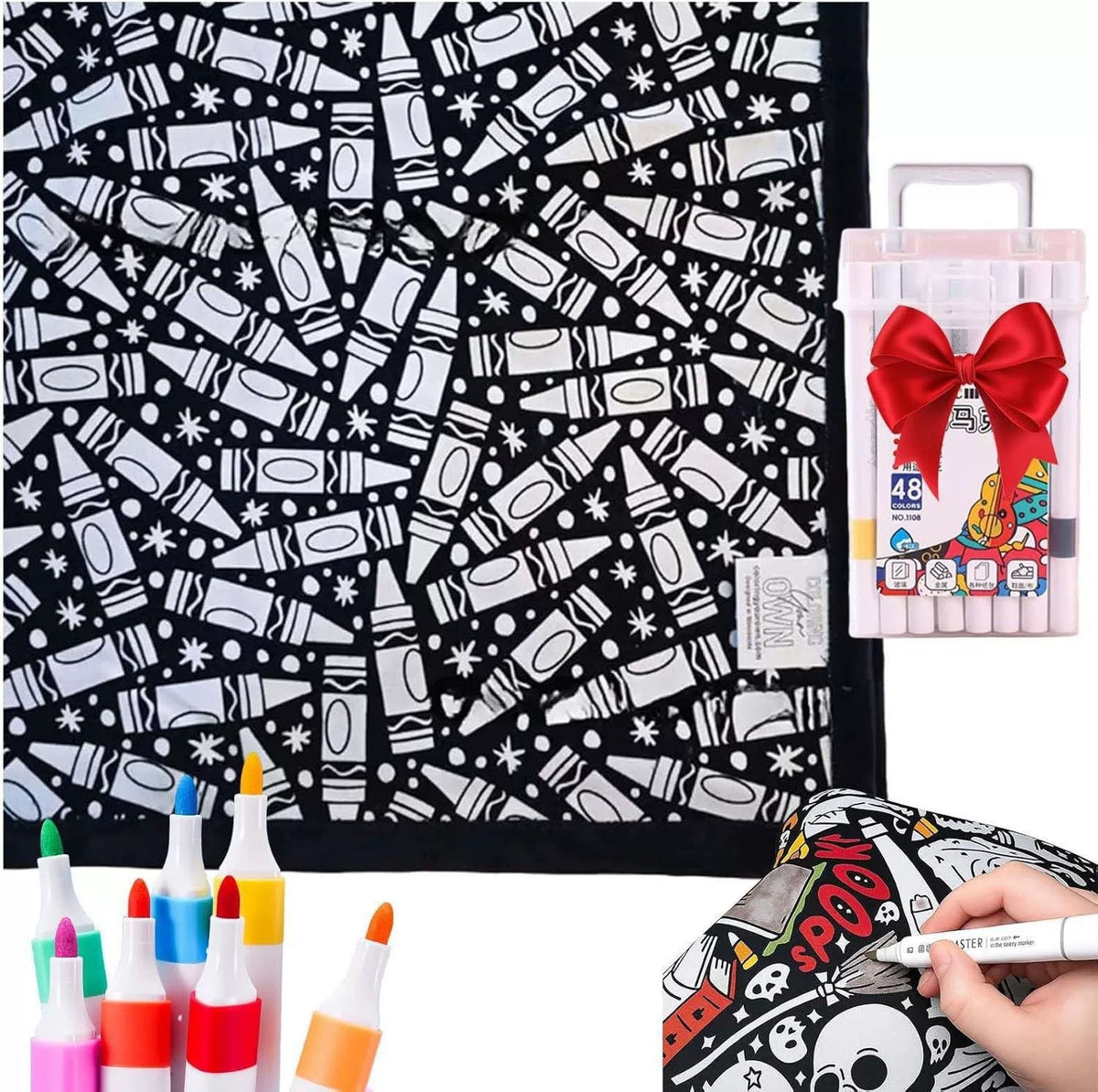 DoodleBlanket - Washable Colouring Blanket for Kids