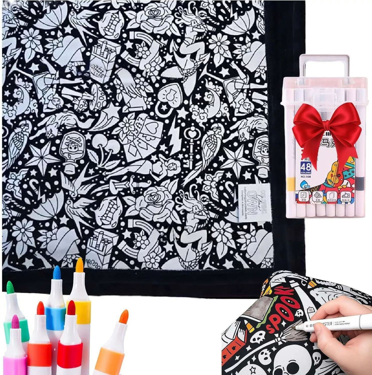DoodleBlanket - Washable Colouring Blanket for Kids