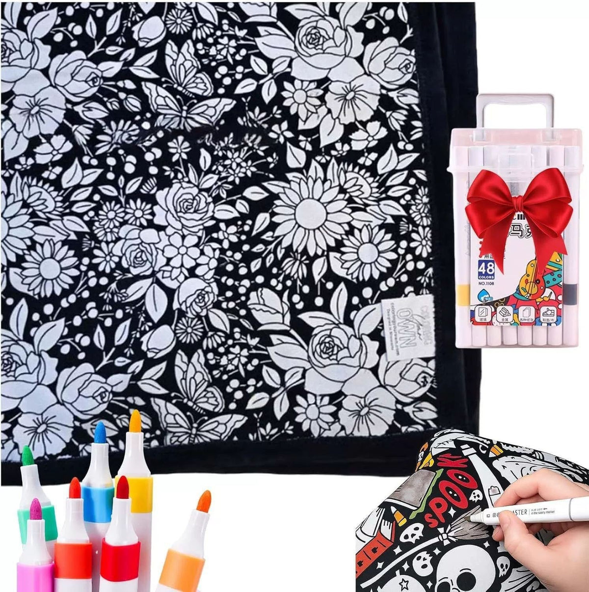 DoodleBlanket - Washable Colouring Blanket for Kids
