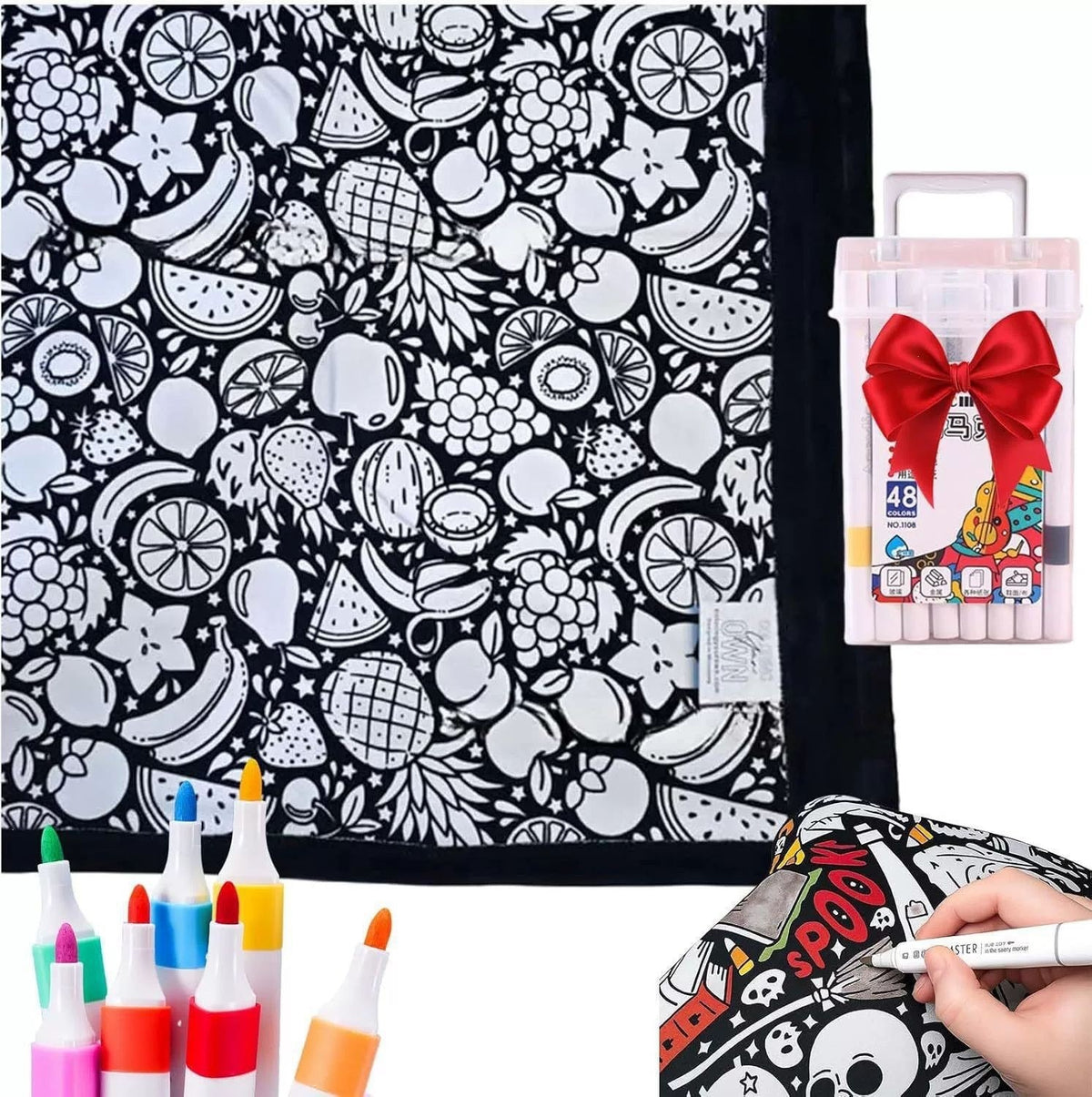DoodleBlanket - Washable Colouring Blanket for Kids