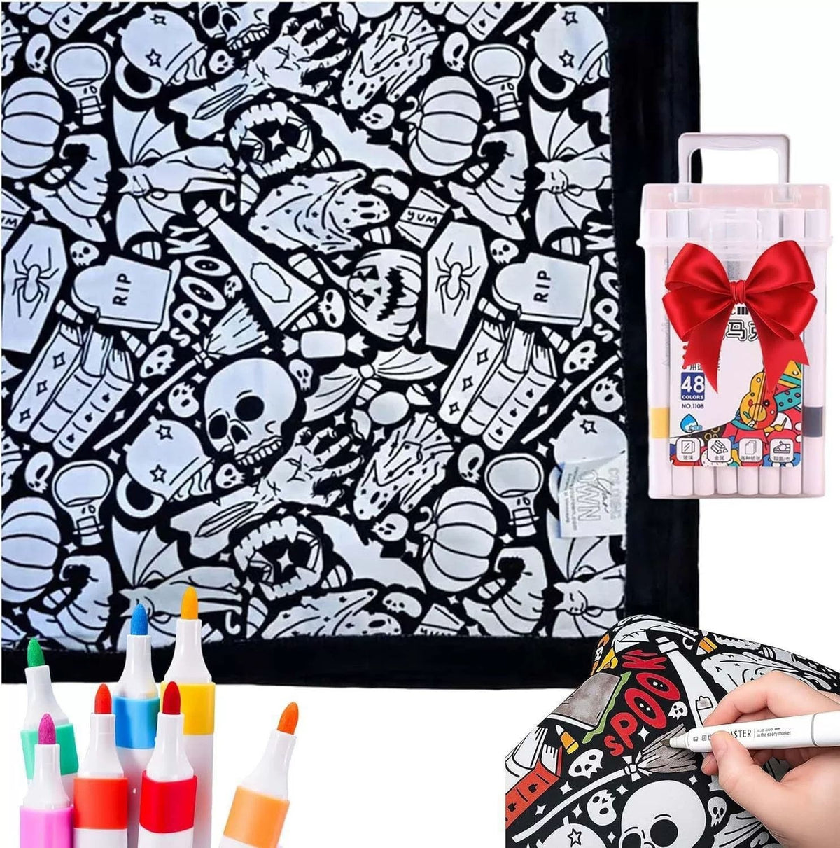 DoodleBlanket - Washable Colouring Blanket for Kids