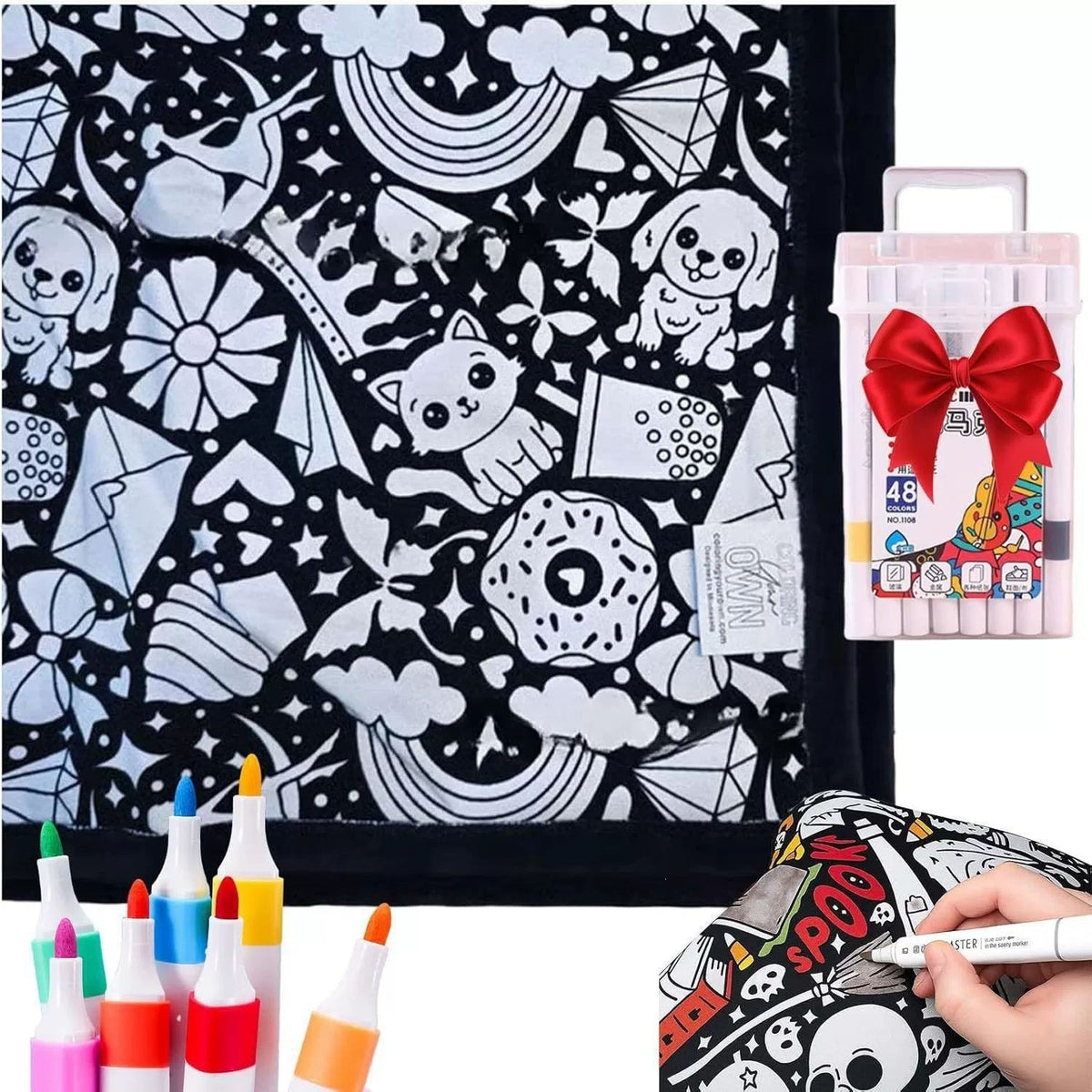 DoodleBlanket - Washable Colouring Blanket for Kids