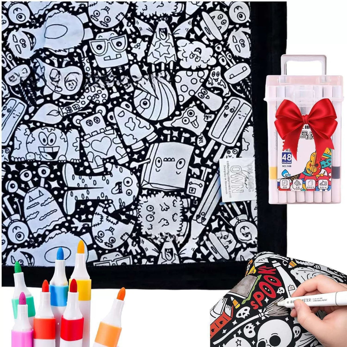 DoodleBlanket - Washable Colouring Blanket for Kids